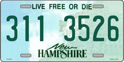 NH license plate 3113526