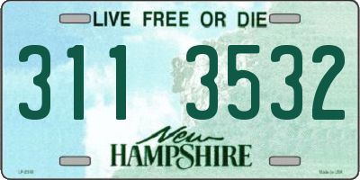 NH license plate 3113532