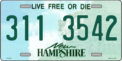 NH license plate 3113542