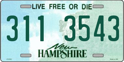 NH license plate 3113543