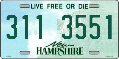 NH license plate 3113551