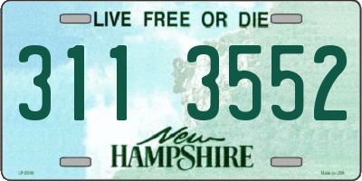 NH license plate 3113552