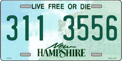 NH license plate 3113556