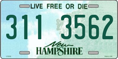 NH license plate 3113562