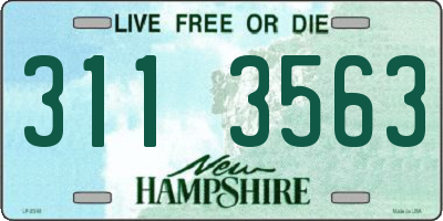 NH license plate 3113563