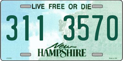 NH license plate 3113570
