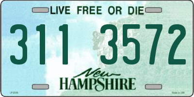 NH license plate 3113572