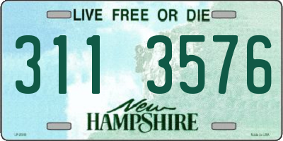 NH license plate 3113576