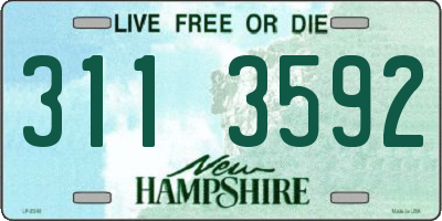 NH license plate 3113592