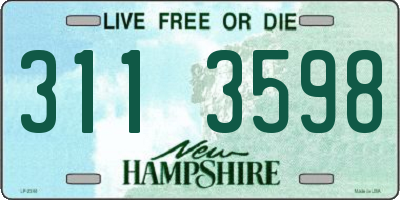 NH license plate 3113598