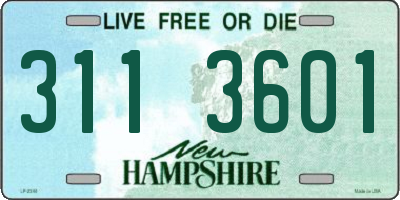 NH license plate 3113601