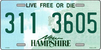 NH license plate 3113605