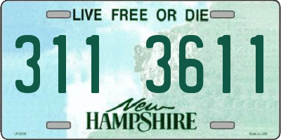 NH license plate 3113611