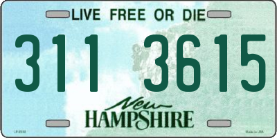 NH license plate 3113615