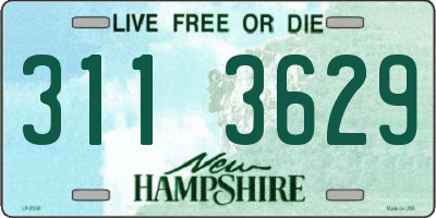 NH license plate 3113629
