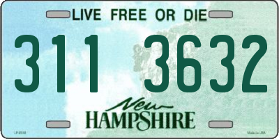 NH license plate 3113632