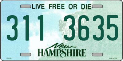 NH license plate 3113635