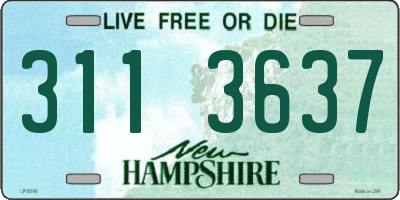 NH license plate 3113637