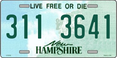 NH license plate 3113641