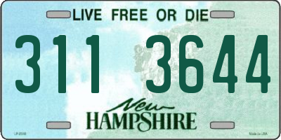 NH license plate 3113644