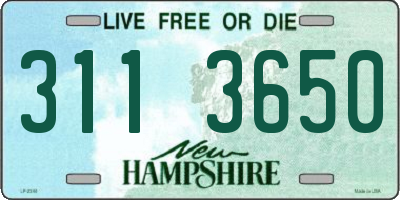NH license plate 3113650