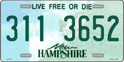 NH license plate 3113652