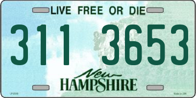 NH license plate 3113653