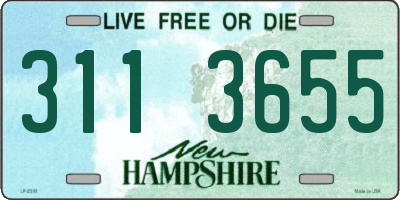 NH license plate 3113655