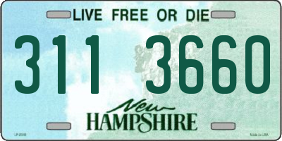 NH license plate 3113660