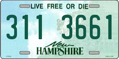 NH license plate 3113661