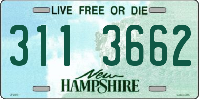 NH license plate 3113662