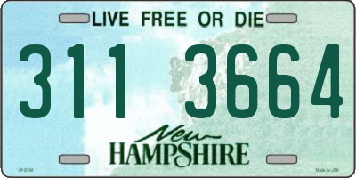 NH license plate 3113664