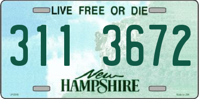 NH license plate 3113672