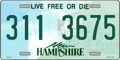 NH license plate 3113675