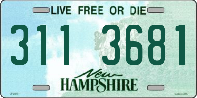 NH license plate 3113681