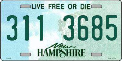 NH license plate 3113685