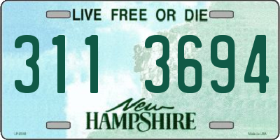 NH license plate 3113694