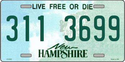 NH license plate 3113699