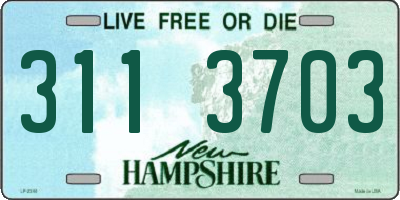NH license plate 3113703