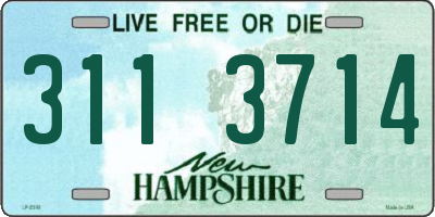 NH license plate 3113714