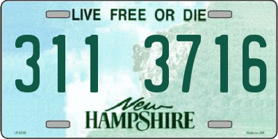 NH license plate 3113716