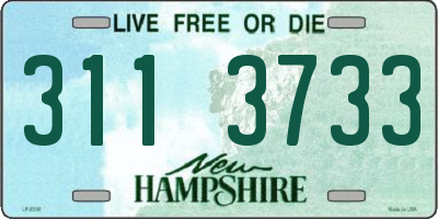 NH license plate 3113733