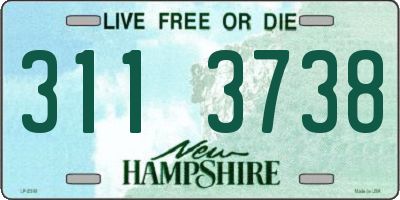 NH license plate 3113738