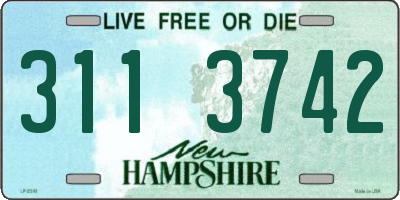 NH license plate 3113742