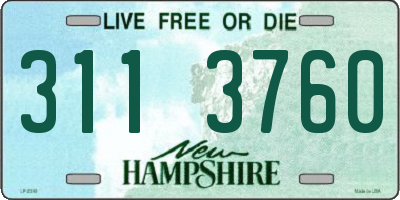 NH license plate 3113760