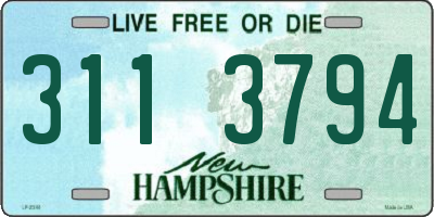NH license plate 3113794