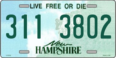 NH license plate 3113802
