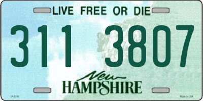 NH license plate 3113807