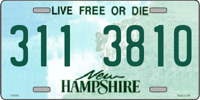 NH license plate 3113810