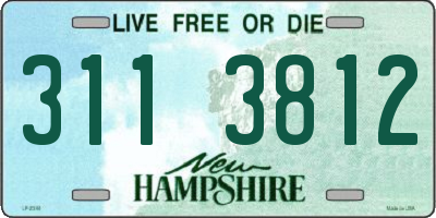 NH license plate 3113812